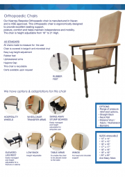 Bespoke Orthopaedic Chairs options and adaptations